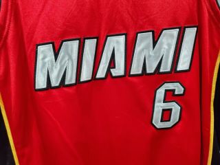 Rare Adidas Miami Heat LeBron James 6 NBA Finals Jersey Mens 52 XL Sewn 2