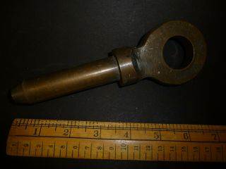 Antique / Vintage Solid Bronze Boat Part.  Swivel Pin With Rope Eye.  695g Solid