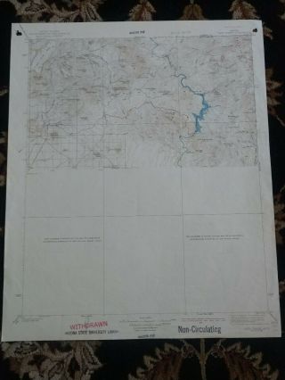 22x29 1939 Usgs Topo Map Cave Creek,  Arizona Verde River Tonto National Forest