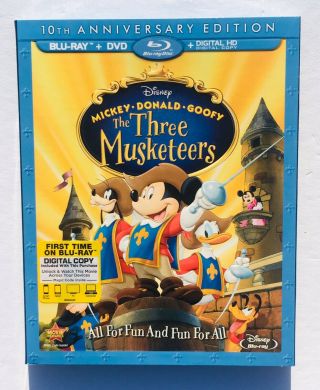 Disney’s The Three Musketeers (2004) Blu Ray Dvd Rare Complete 10th Anv Edition