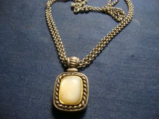 Ultra Rare Cy Mop 14k Gold And Sterling Silver Thick Big Chunky Necklace