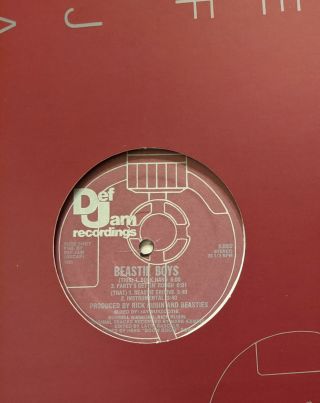 Rare Nm Rap/hip - Hip 12 " - Beastie Boys - Rock Hard - 1st Def Jam Rec Orig 1984