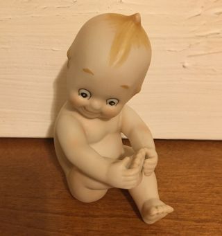 Vintage Bisque Baby Kewpie Cupie Doll Figurine 3” Kw 913 Japan