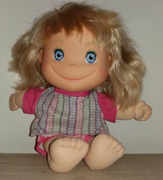 Vintage 1988 15 " Sunny Valley Kids Blonde Hair Girl Doll Stuffed Plush Toy