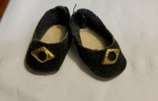 Vintage Black Doll Shoes For 8 " Small Dolls,  Alex Ginny Ginger Virga Other Girls