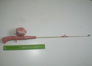 Vintage Pink Zebco 202 Fishing Rod And Reel Combo Rare Usa