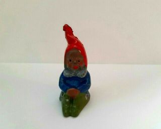 Old Vintage Antique Miniature Britains Lead Garden Gnome Figure Dolls House Toy
