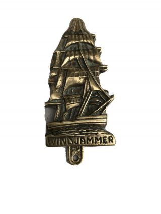 Old Vintage Brass Windjammer Ship Nautical Door Knocker