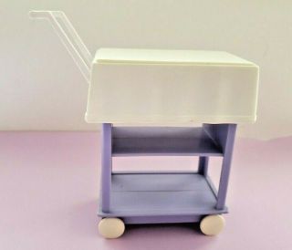 Barbie Grand Hotel Replacement Banquet Rolling Serving Cart Euc Purple White