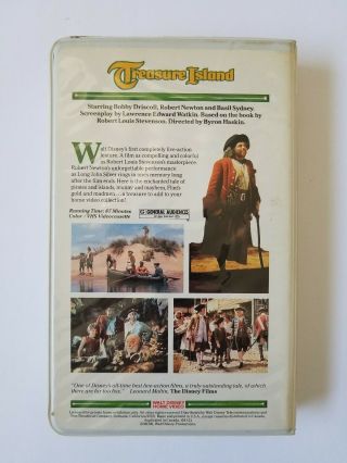 Treasure Island VHS Rare Walt Disney Home Video White Clamshell Movie Pirate 2