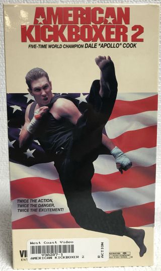 American Kickboxer 2 (vhs,  1993) Dale Apollo Cook Rare Rental