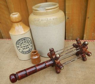 Antique Wooden Kite String Winder Spool String Winder Bamboo Effect Handle
