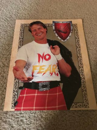 Vintage Rowdy Roddy Piper Wwf Wrestling Pinup Photo 1990s Wcw 1995 Rare
