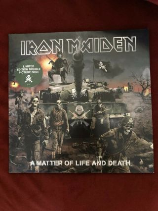 Iron Maiden A Matter Of Life And Death 2lp Picture Disc Vinyl.  Rare