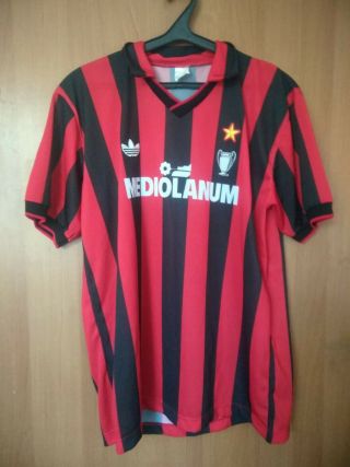 Rare Ac Milan Adidas Home Shirt Jersey Trikot Maglia 90 - 91 - 92 Seasons Size Xl