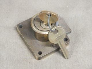 Quality Vintage Brass Cabinet Door Lock By Union Order 2 Keys
