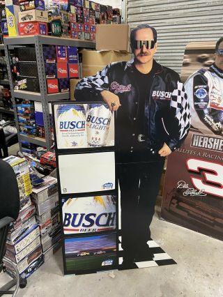 Rare Dale Earnhardt Sr.  Busch Beer Life Size Cardboard Cutout Stand - Up Nascar 3