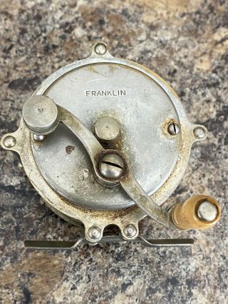 Vintage Antique Rare Franklin Casting Fishing Reel Look 150yd