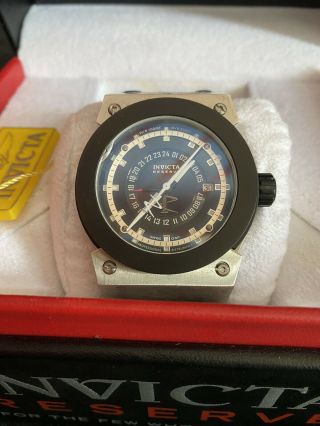 Invicta Men ' s Reserve Akula Russian Diver Swiss GMT Leather Band F0021 RARE 2