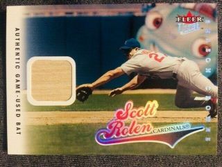 2004 Fleer Ultra Scott Rolen Season Crowns Game Bat Relic Card /399 Rare
