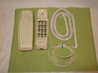 Rare Conair Phone Prima Series Big Button Beige Telephone Cord Exc,