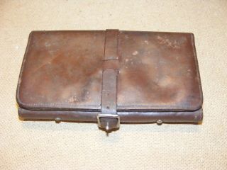 Vintage K&l Brown Leather Fly Fishing Wallet - Made In Usa
