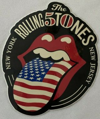 Rolling Stones Sticker 50th Anniversary York & Jersey Large 4 " X 5 " Rare