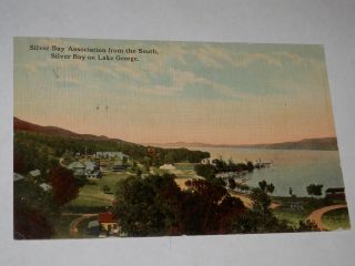 Lake George Ny - Rare Old Postcard - Silver Bay Association From The South