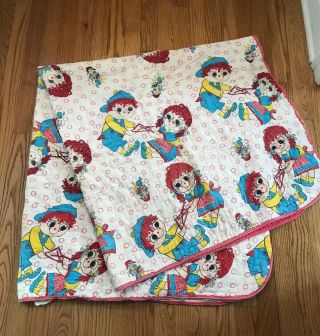 Raggedy Ann And Andy Vintage Childs Quilt Sleeping Bag