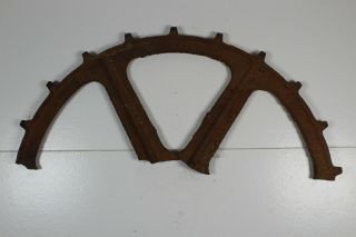 Rusty Vintage Cast Iron,  Part Of A Ground Drive Gear For A Wagon,  Antique