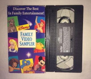 Disney Family Video Sampler (vhs,  1994) Mickey Mouse Winnie The Pooh Rare