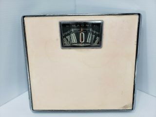 Vintage Rare - Mid Century Borg Bathroom Scale Pink Retro - Hi Magni Fi