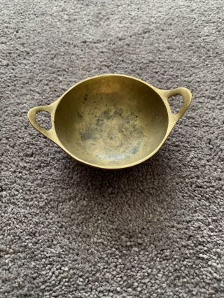 Vintage / Antique Brass Bronze Mini Bowl Wok Style
