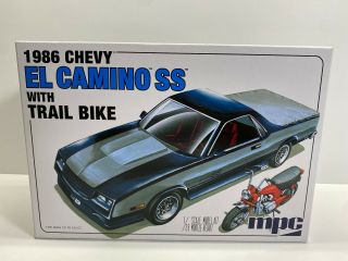 Mpc 1:25 Scale 1986 Chevrolet El Camino Ss With Trail Bike Boxed Model Kit Nores