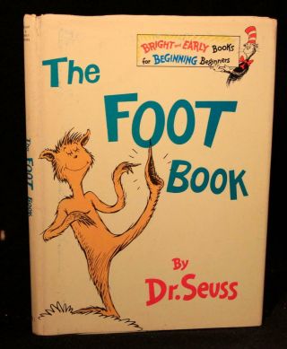 Dr.  Seuss The Foot Book 1968 1st Ed W/vg Dj Rare Suess Childrens Highspot