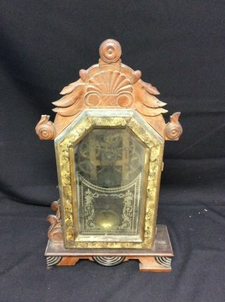 Vintage Antique E.  Ingraham Co.  Bristol Conn.  Wooden Mantle Shelf Clock