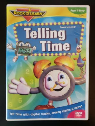 Rock N Learn: Telling Time Rare Kids Dvd With Case & Cover Art Buy 2 Get 1