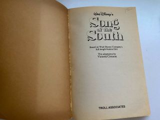 Walt DIsney ' s Song of the South Booklet Rare 1986 3