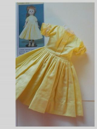 Vogue Jill 3134 (1958) Primrose Yellow Princess Dress (no Doll)