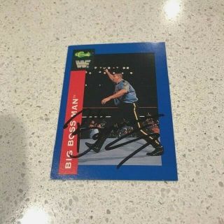 Big Boss Man Signed Autographed Rare 1991 Wwf Classic Card Wwe Wcw A