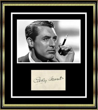 Ultra Rare Cary Grant Movie Legend Hand - Signed Autograph