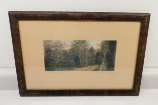 Vtg Wallace Nutting Print Signed Framed " A May Drive "