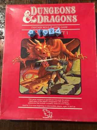 Dungeons & Dragons Basic Rules Set 1 Tsr 1981 Rare Complete Character