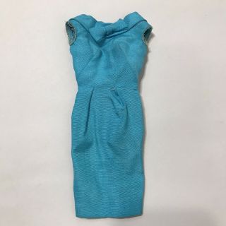 Vintage Barbie Pak " Silk Sheath " Dress (1962 - 1963) Vivid Turquoise
