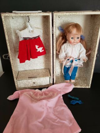 1960s 1970s Vintage Vogue Littlest Angel Doll Sleepy Eyes W Clothes And Case
