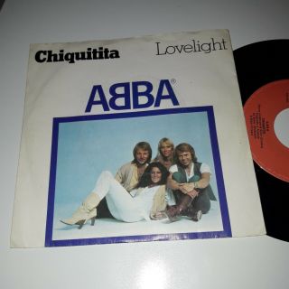 Abba Chiquitita Portugal 7 " Ps 45 Rare 1979