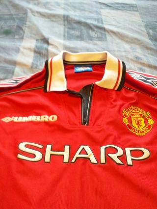 Old Rare Manchester United Home Football Shirt - Jersey Large Man. 2