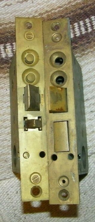 Vintage Door Locks Commersial Type Brass & Cast Iron Inserts Hardware
