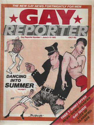 Gay Reporter 1 June1983,  Gay Interest,  Rare British Newspaper