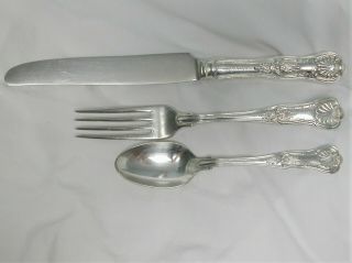 South Shore Country Club Chicago Il Wallace Kings 3pc Place Setting Antique Golf